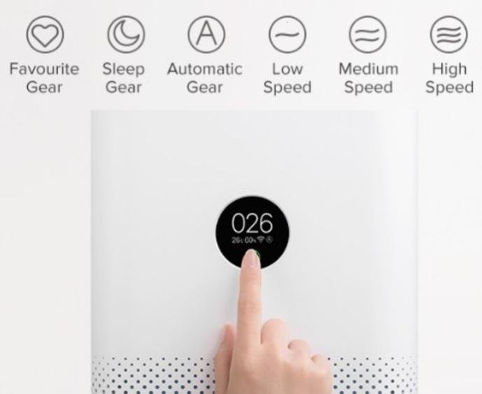 air purifier control panel