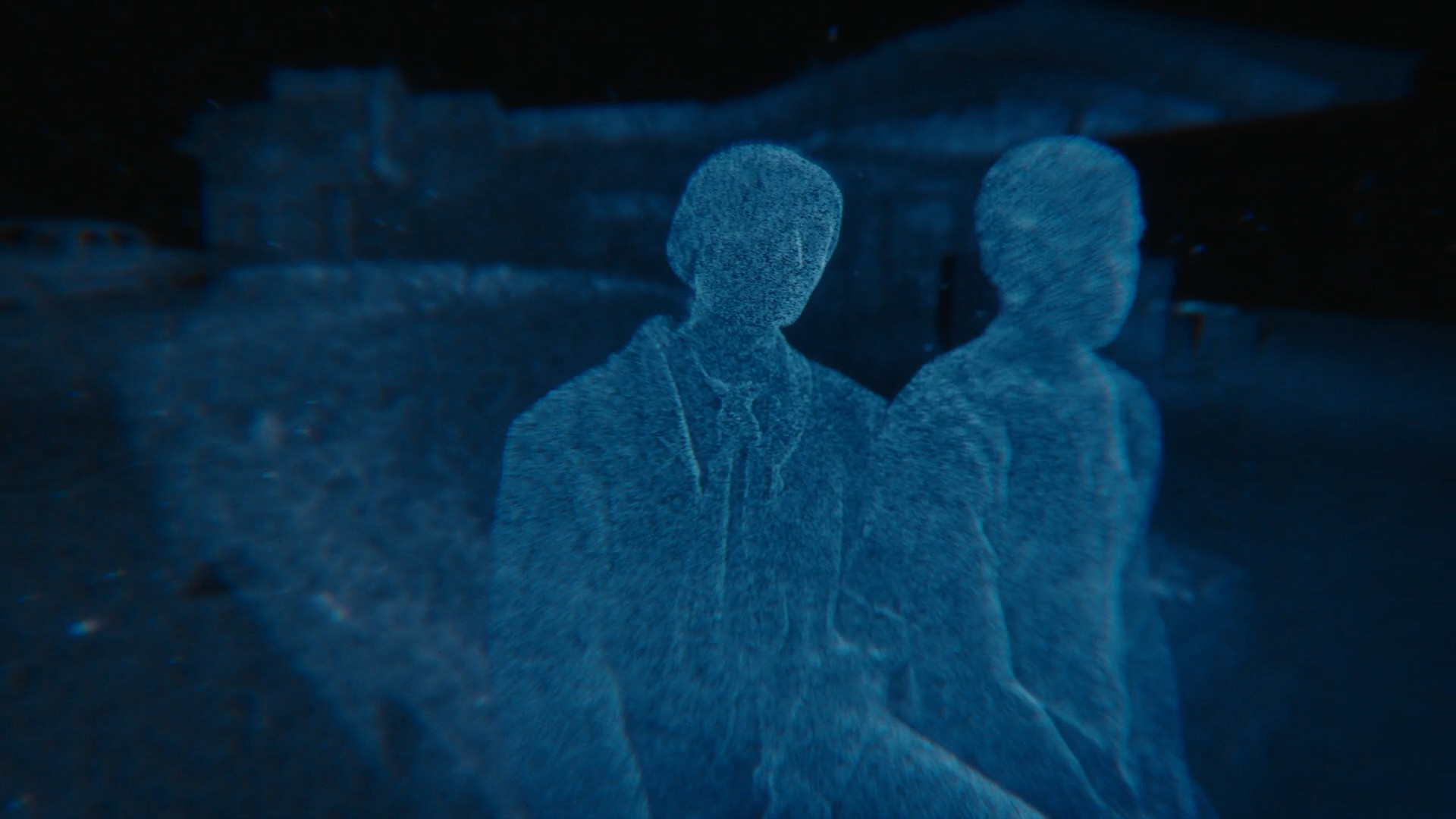 blue hologram figures