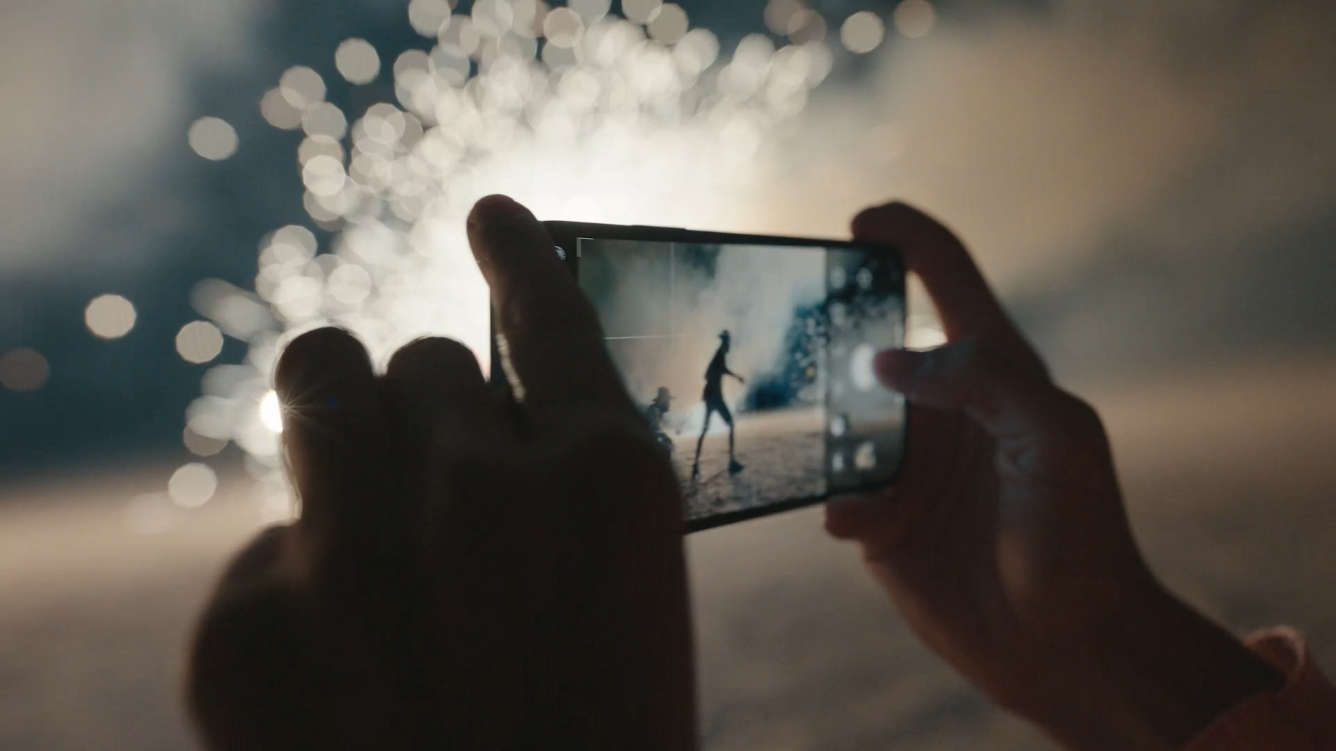 fireworks captured on phone