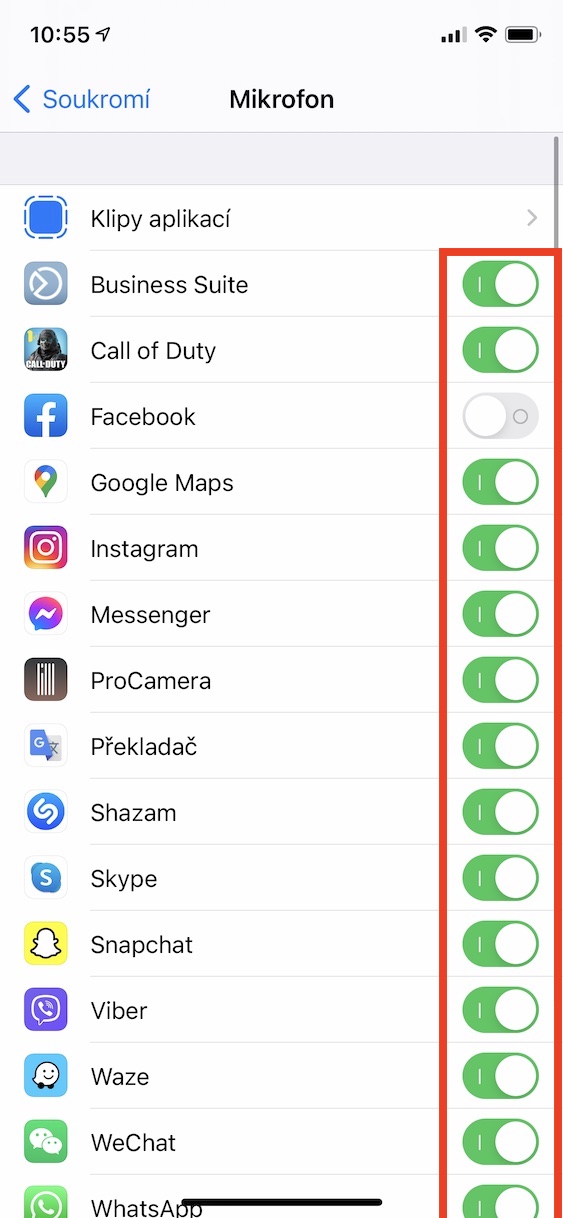Jak povolit přístup ke kameře Iphone?
