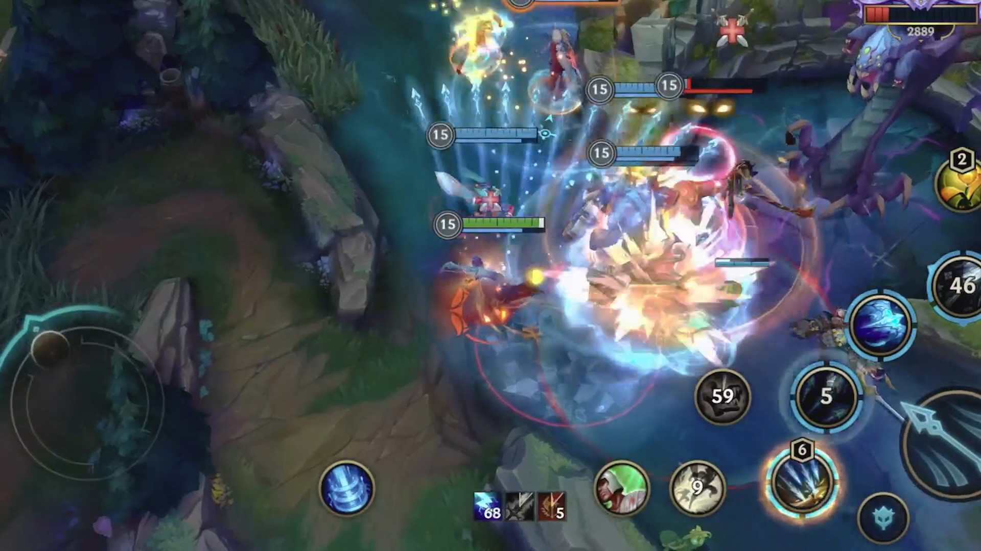 intense mobile game battle