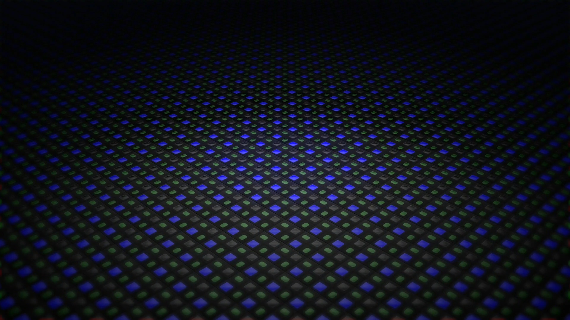 oled display closeup blue green