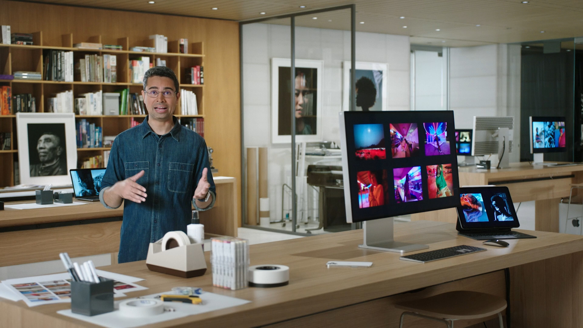 person in modern office