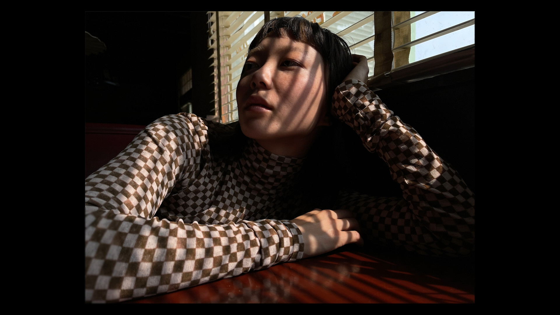 portrait woman window light