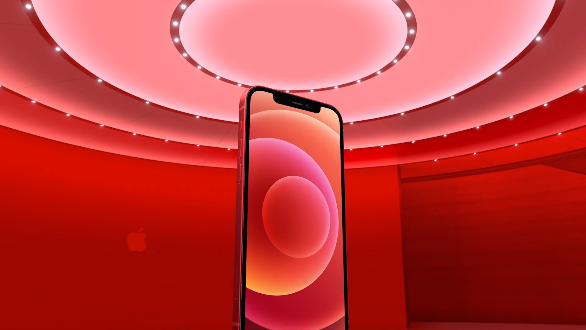 red iphone display
