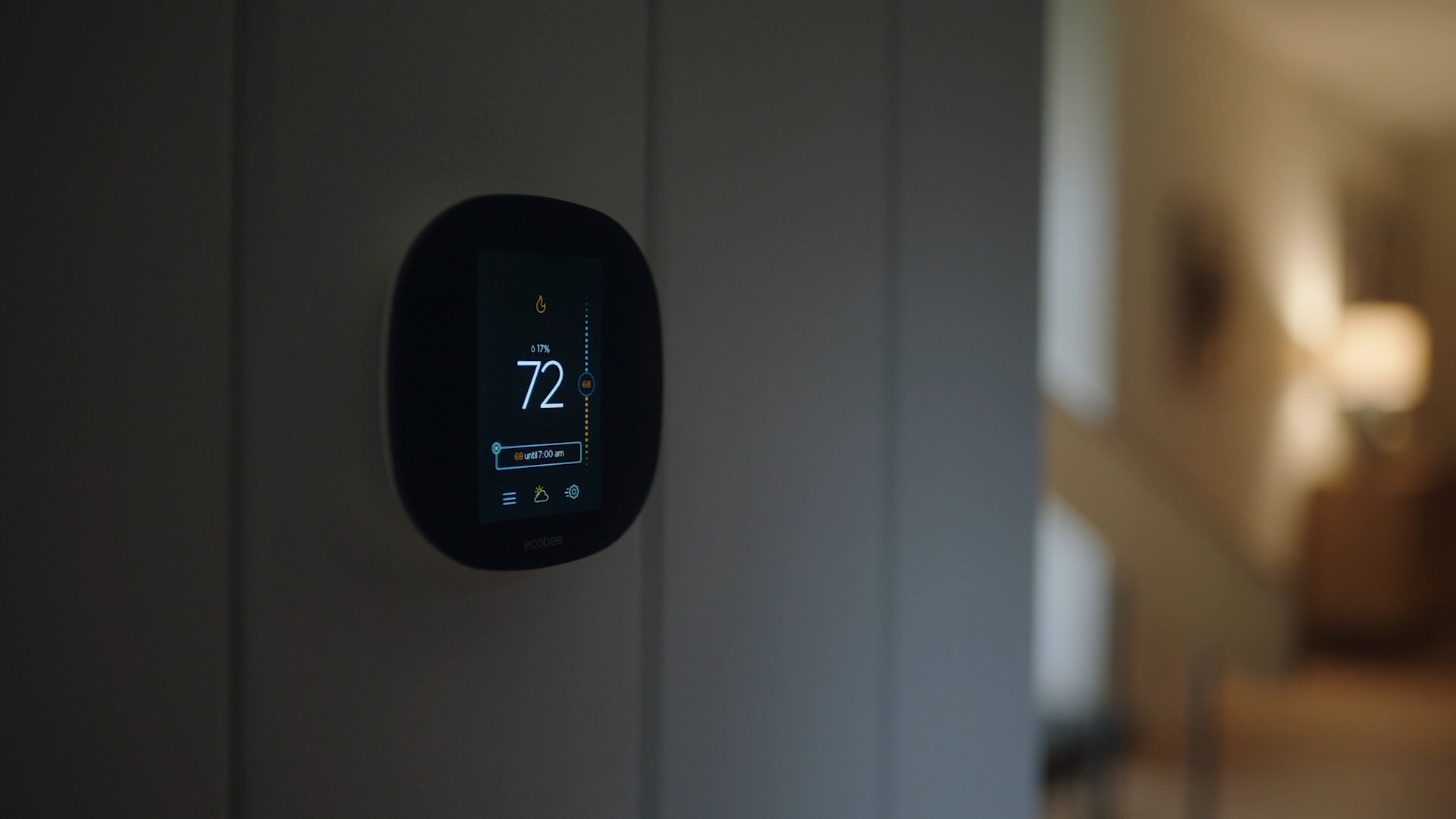 smart thermostat display