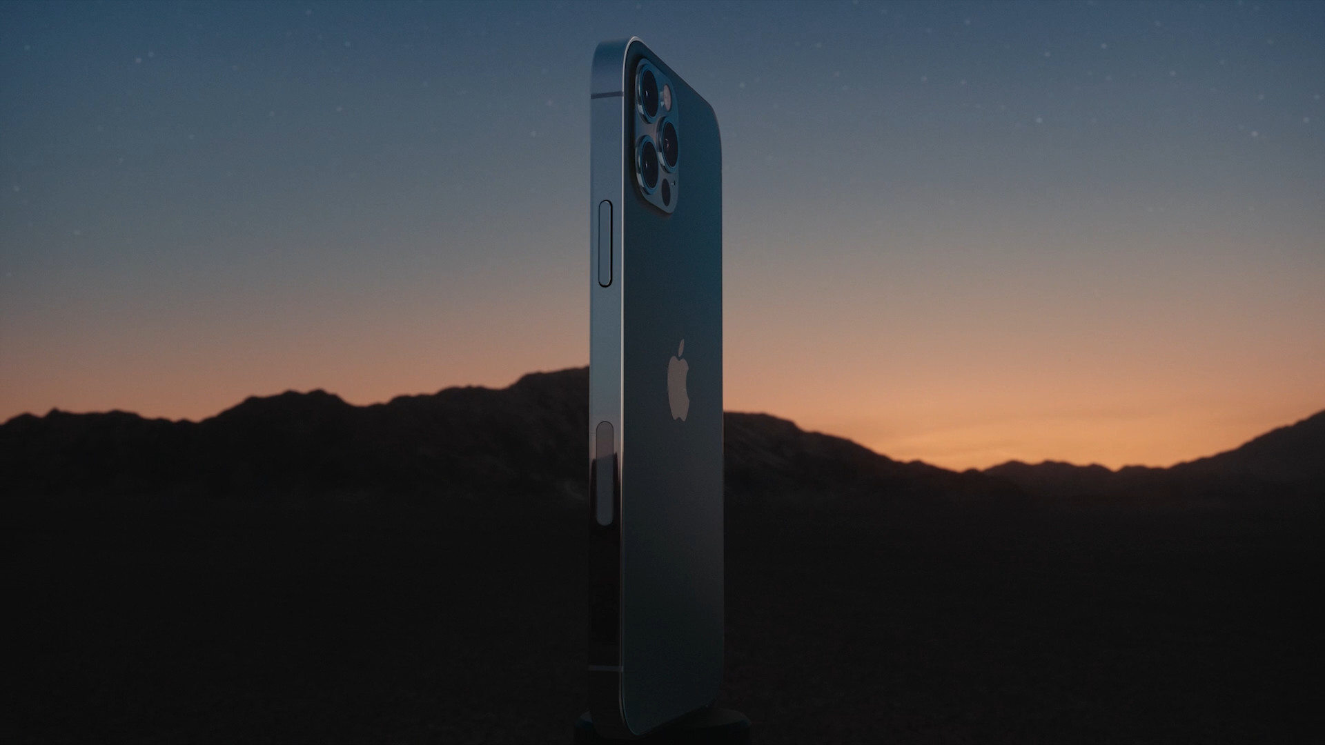 smartphone profile sunset background