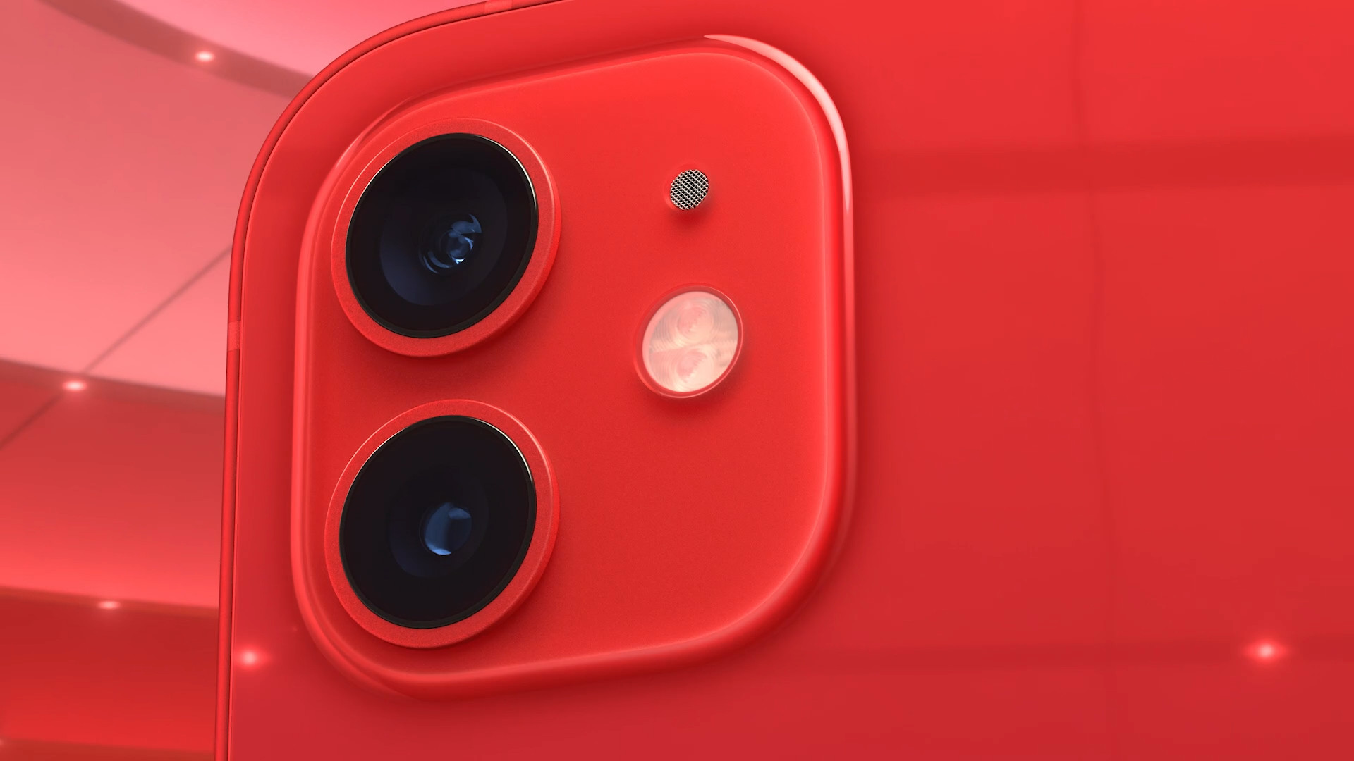 smartphone red camera closeup