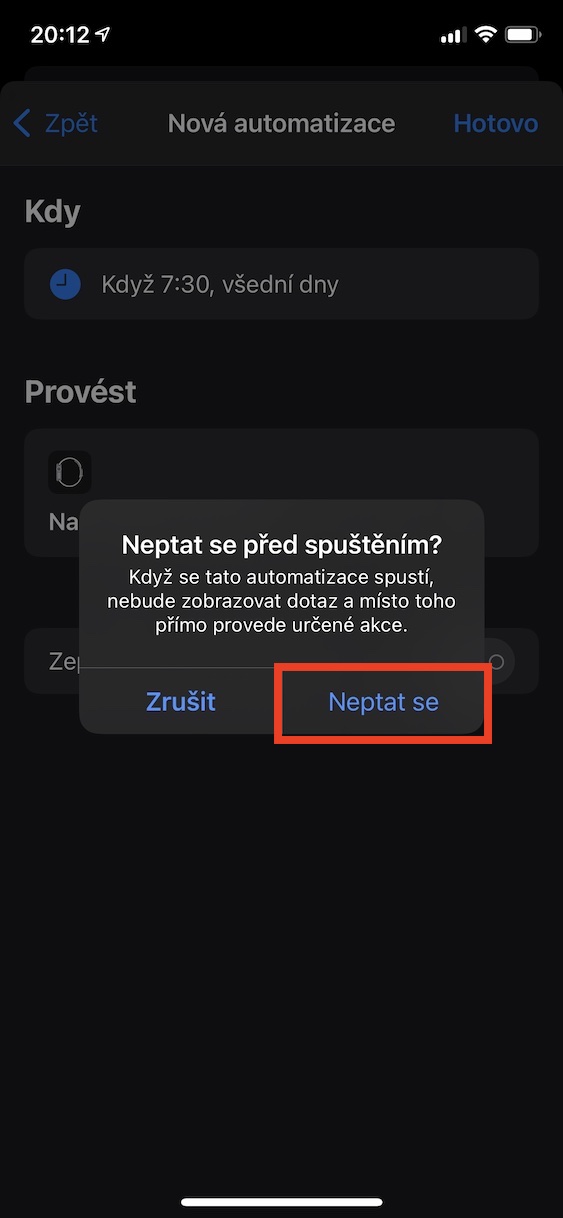 tichy_rezim_automatizace10 tichý režim apple watch automatizace
