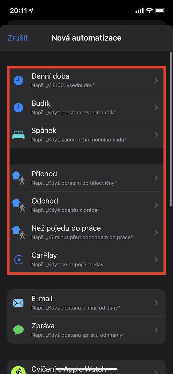 tichy_rezim_automatizace3 tichý režim apple watch automatizace