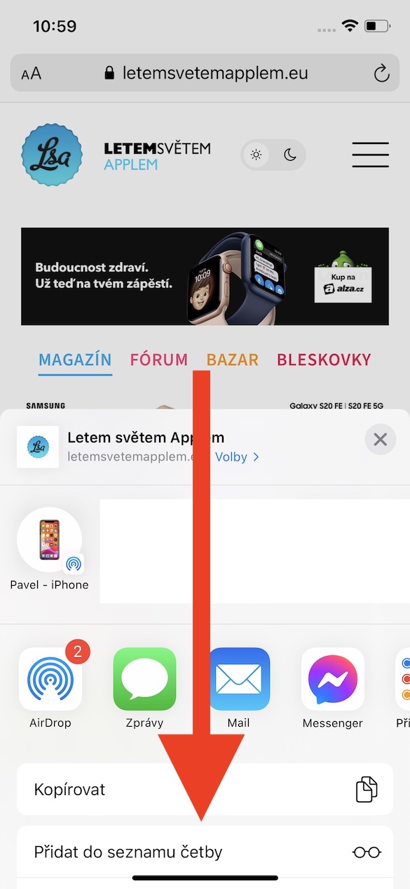 web_na_plochu_ios2 stránka ze safari na domovské obrazovce