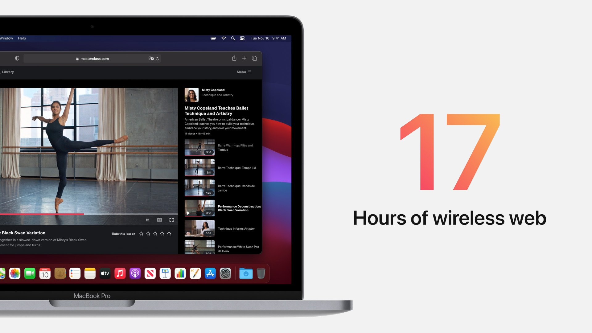17 hours wireless web