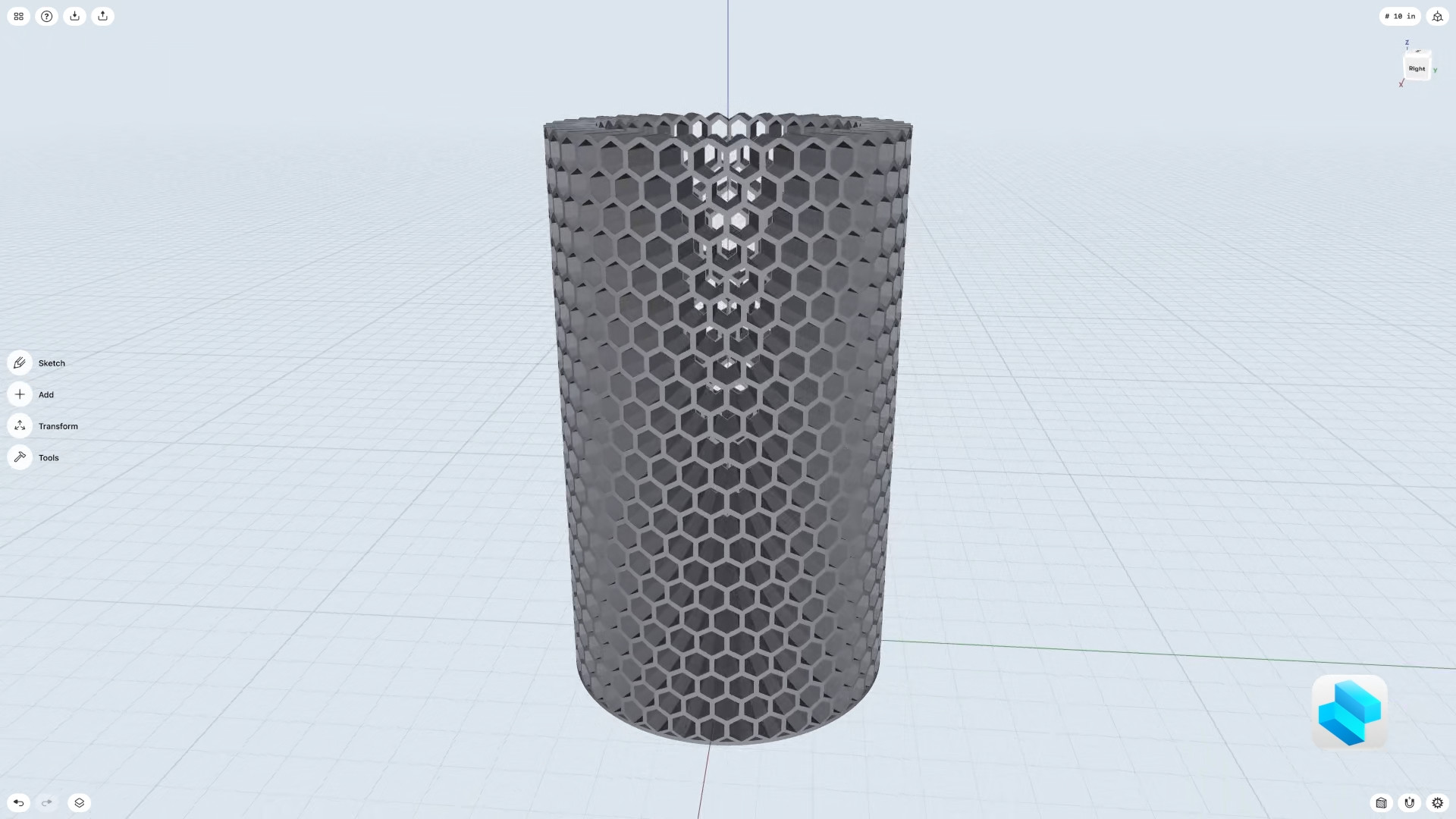3d model honeycomb cylinder