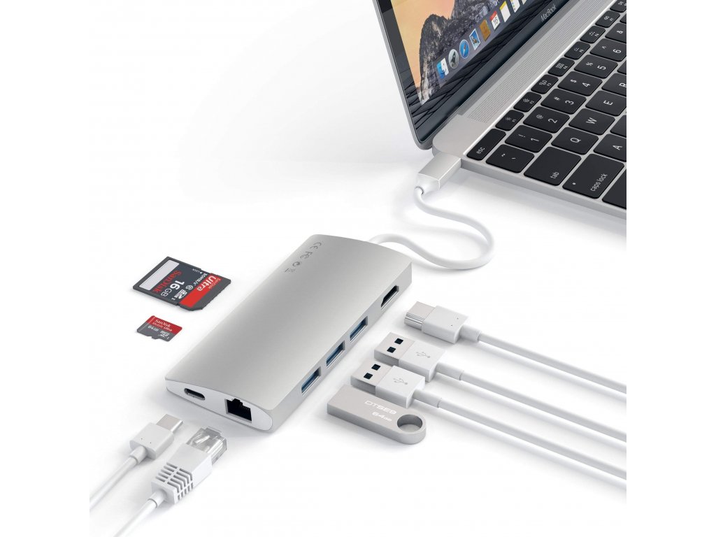 სატეჩი USB-C მრავალპორტიანი ადაპტერი V2