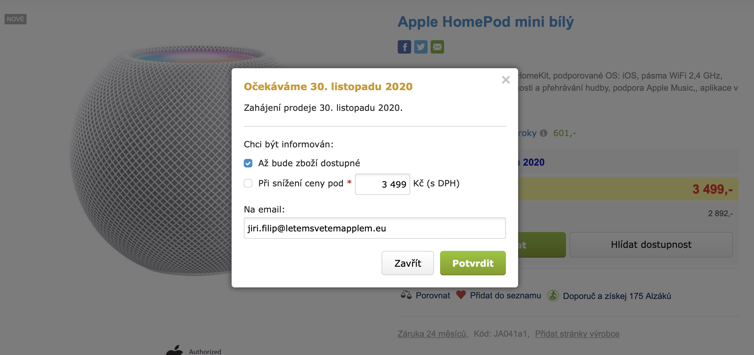 apple homepod mini notification