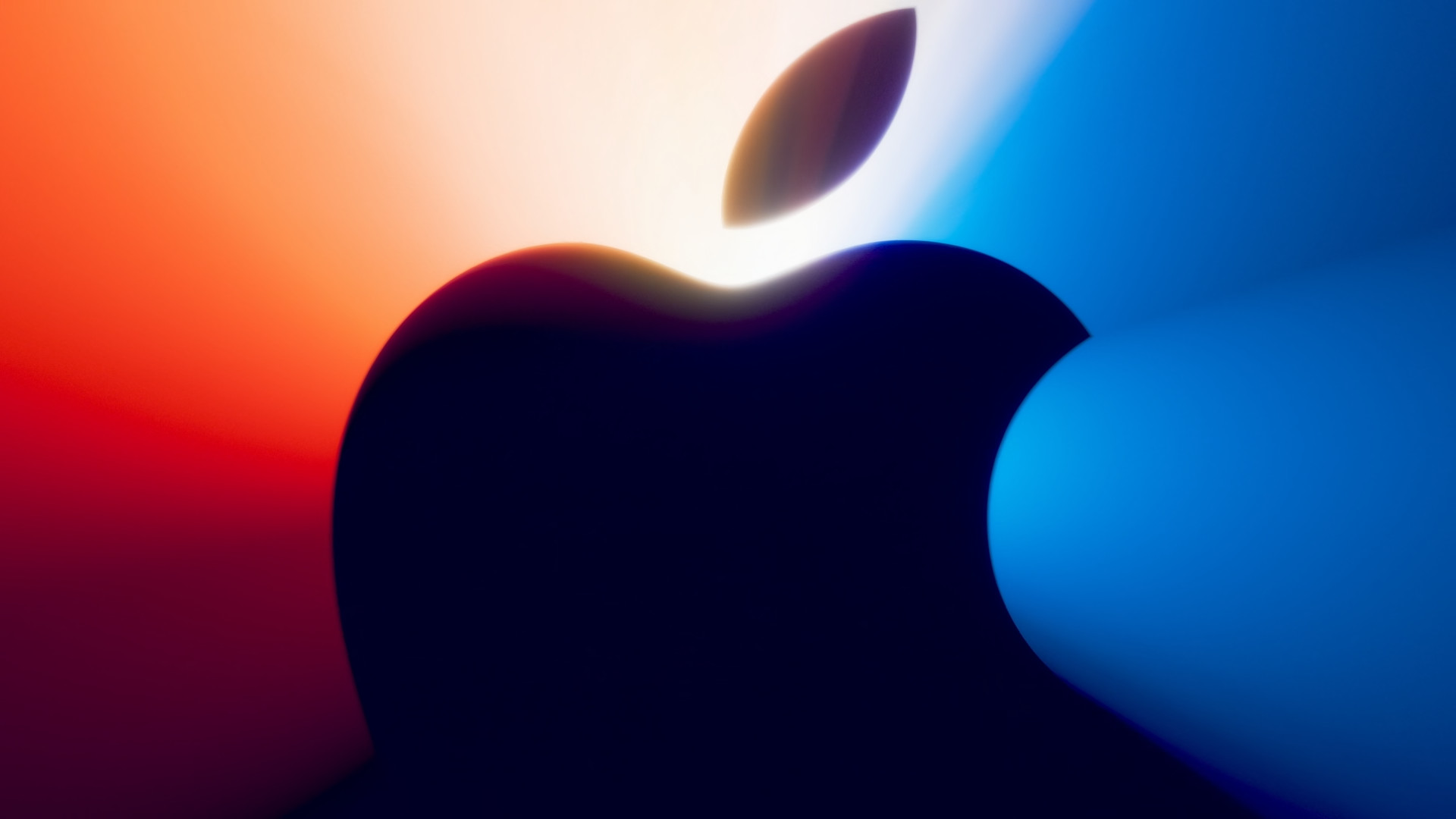 apple logo closeup colorful