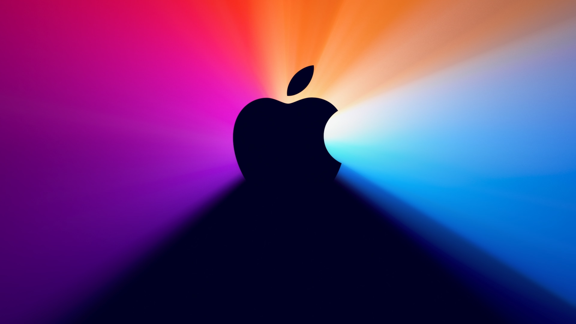 apple logo colorful background