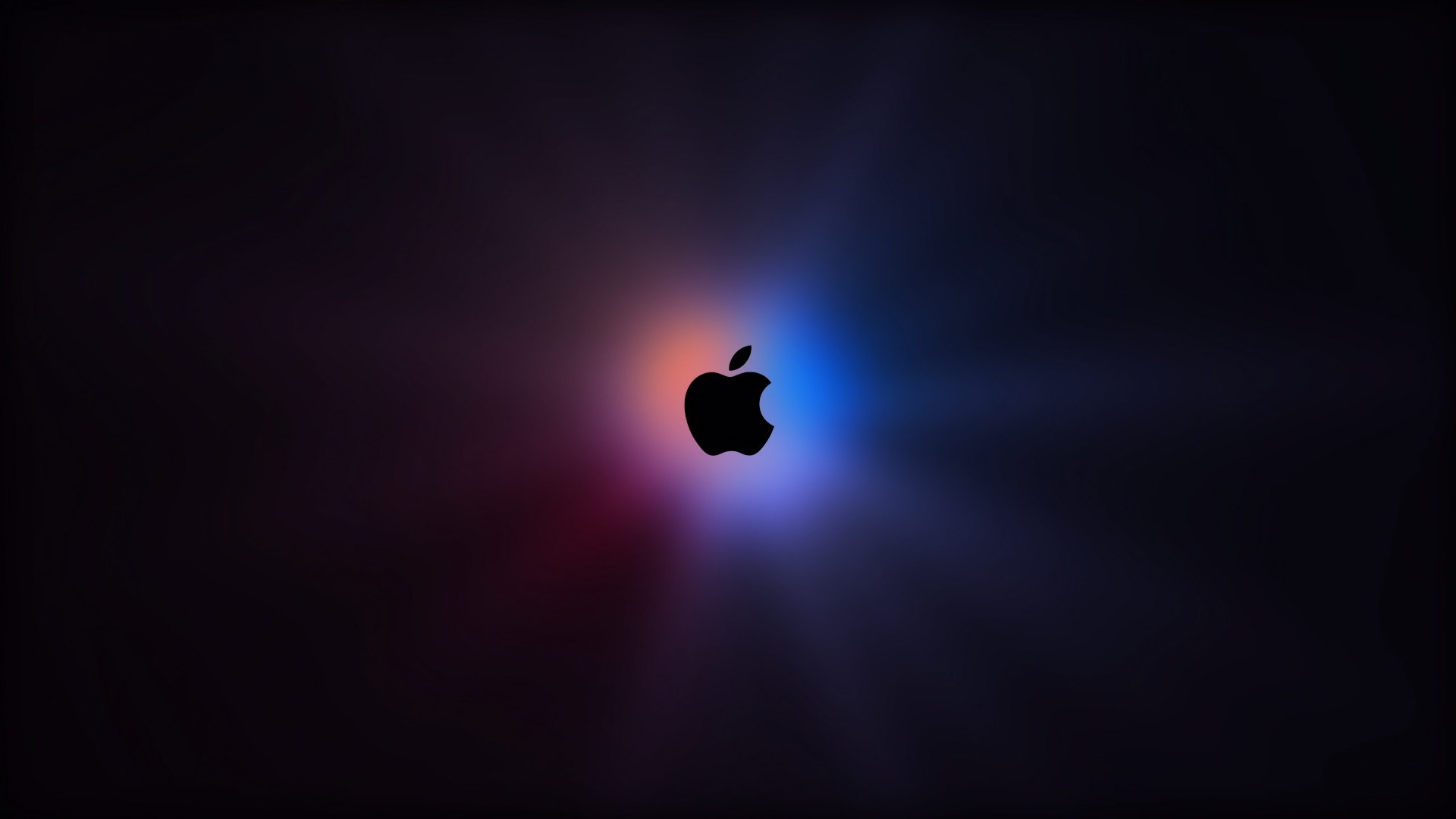 apple logo dark background