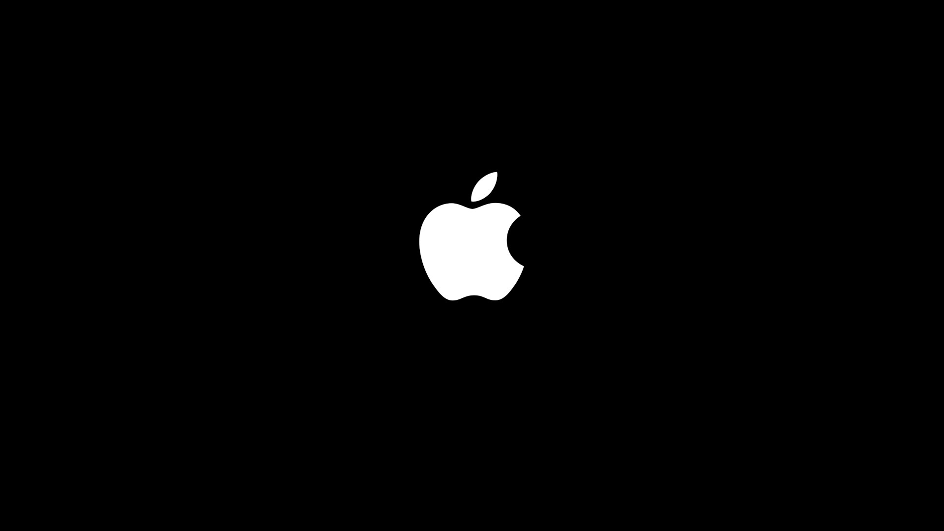 apple logo on black