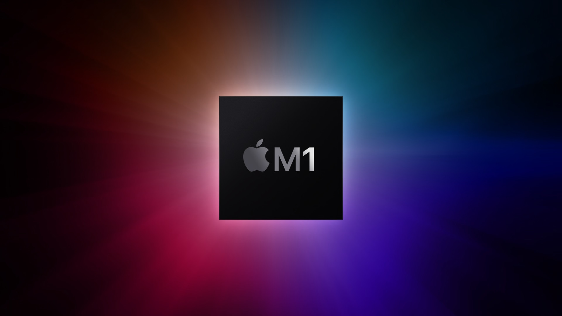 apple m1 chip colorful background