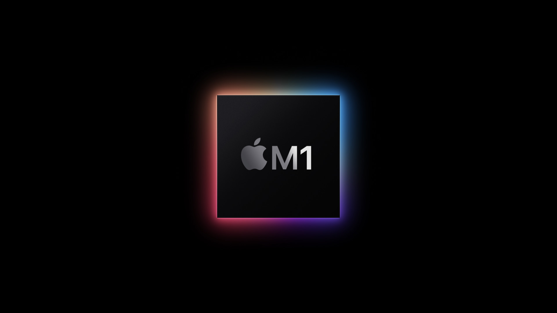 apple m1 chip dark background