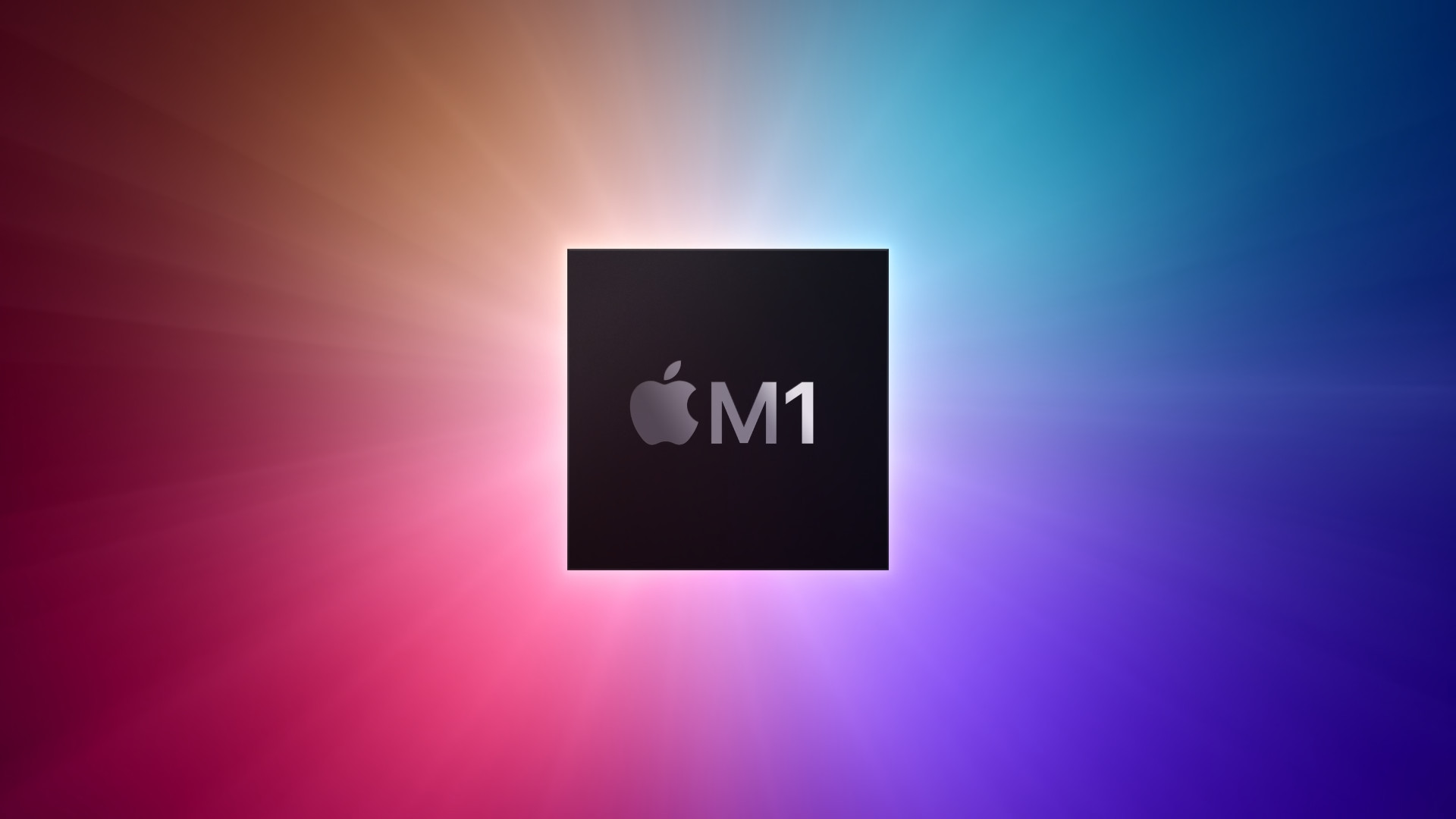 apple m1 chip radiant background