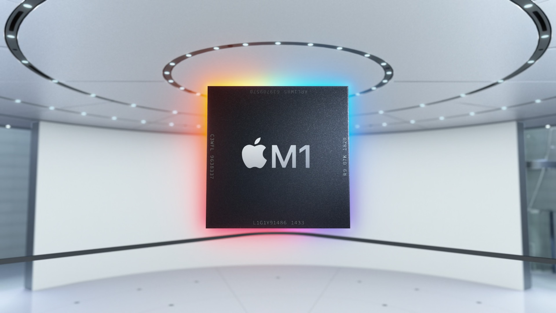 apple m1 chip side view