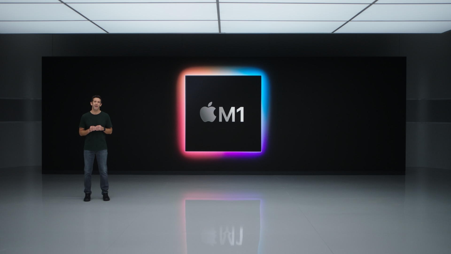 apple m1 chip stage presentation
