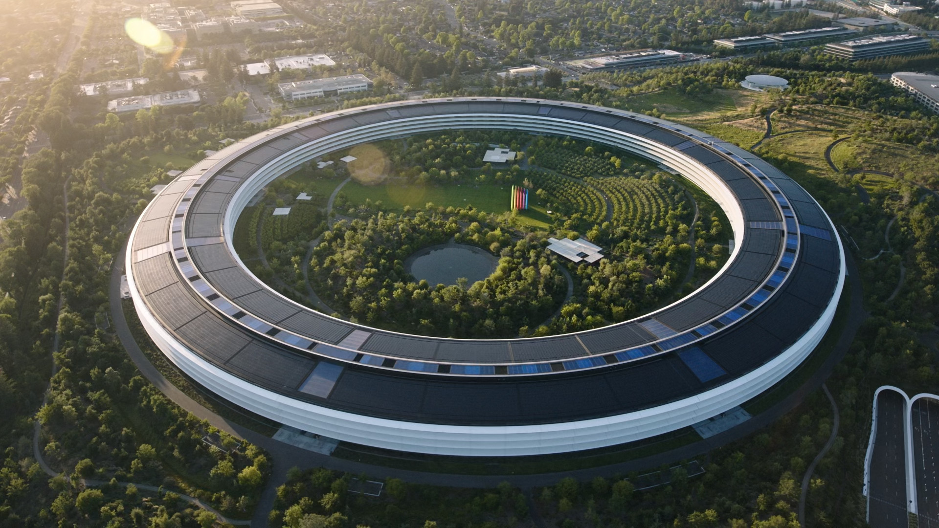 apple park aerial view