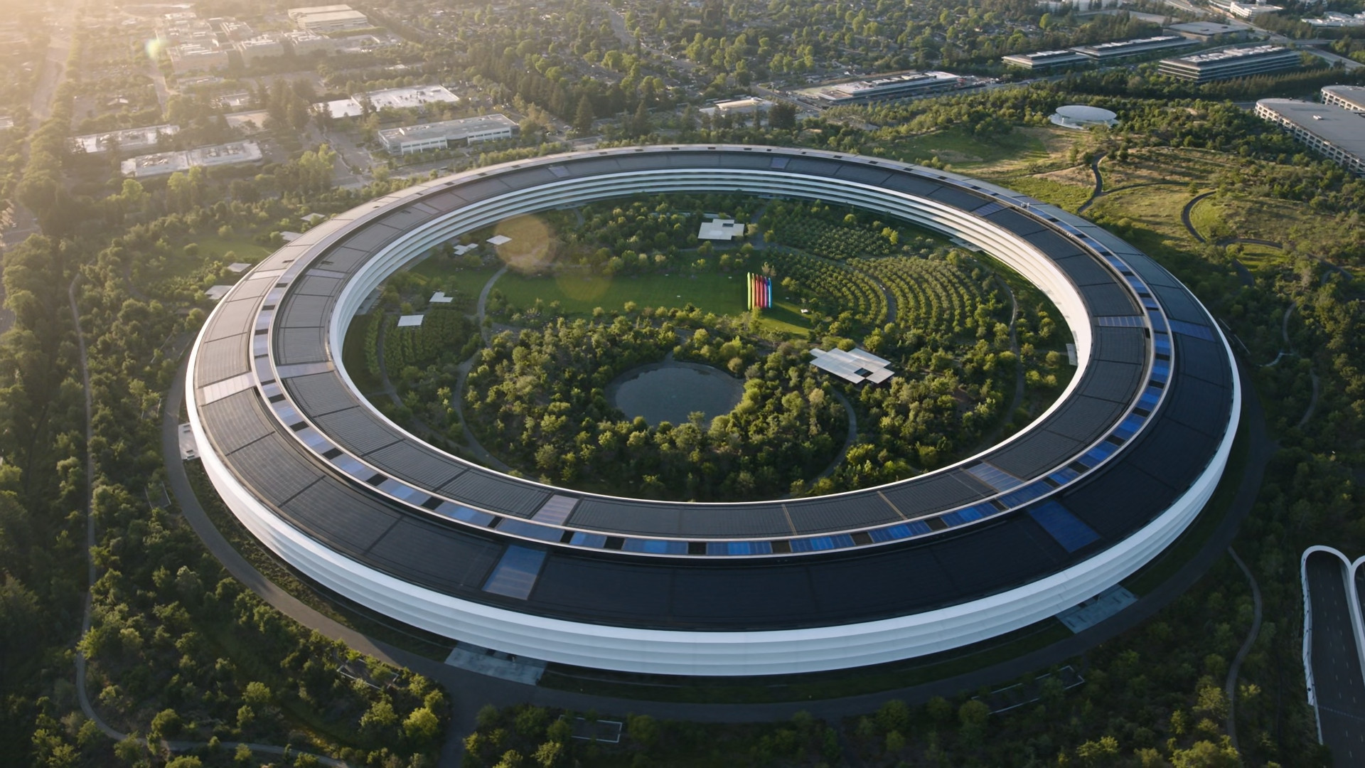 apple park sunset view