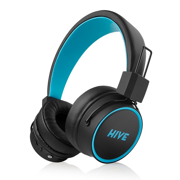 black headphones side view