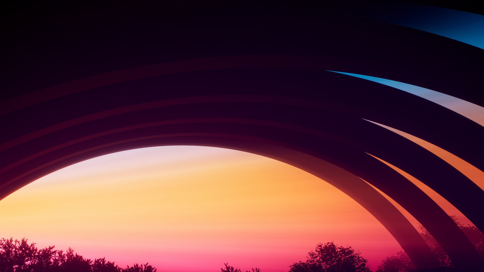 colorful arch sunset sky