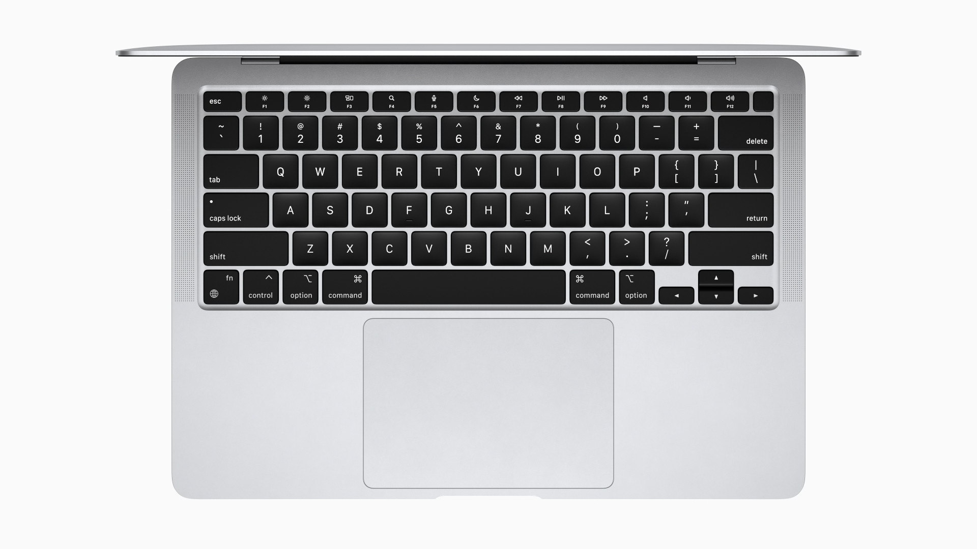 macbook air keyboard top view
