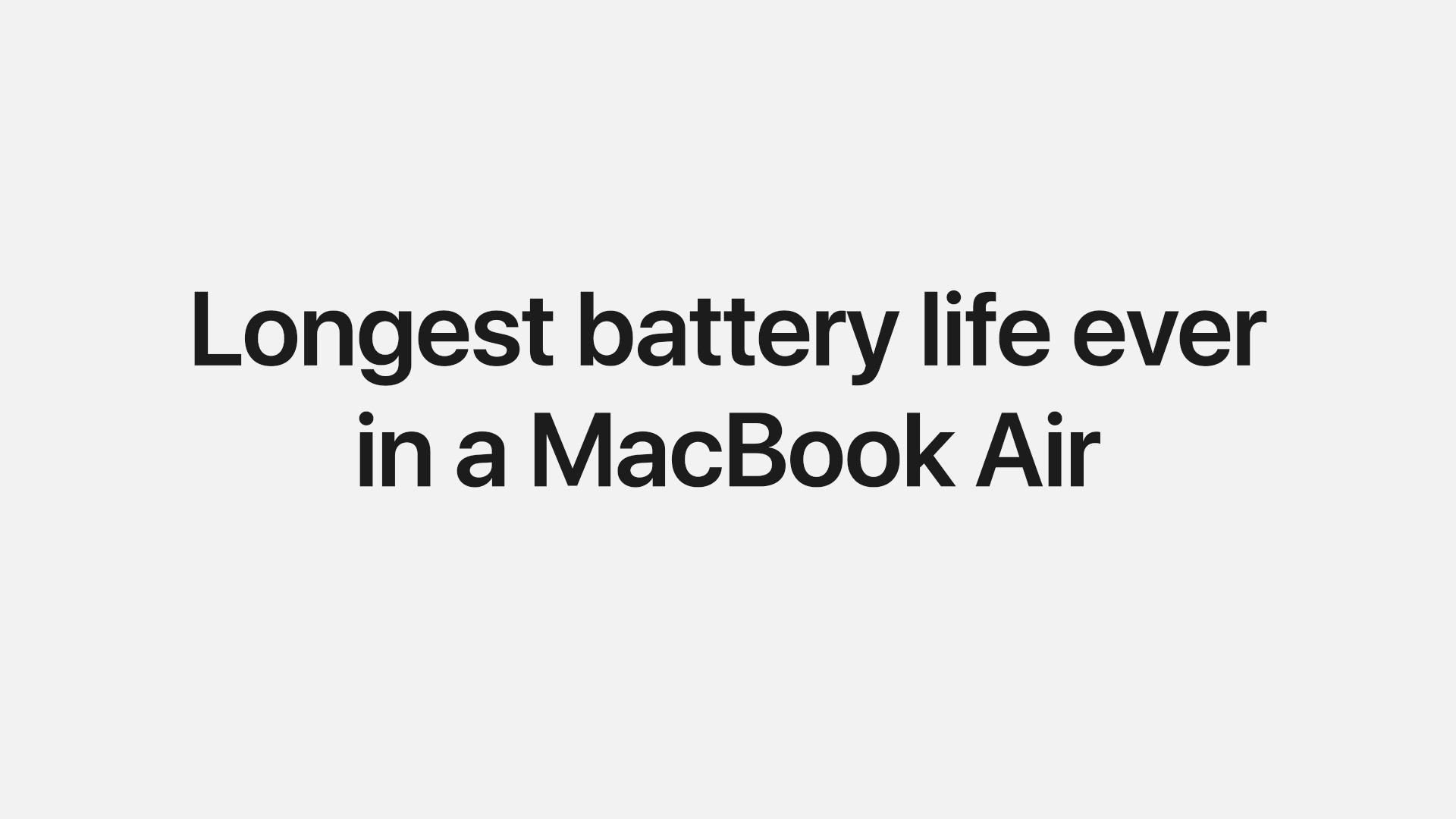 macbook air longest battery life