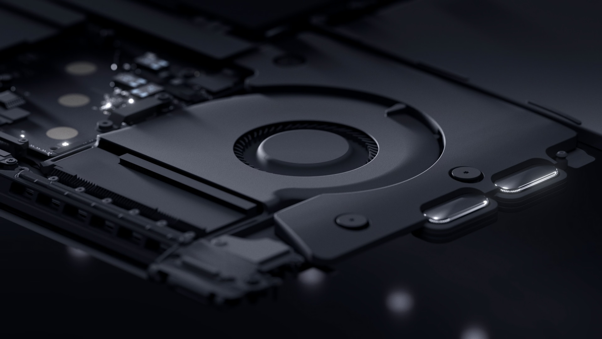 macbook internal fan design