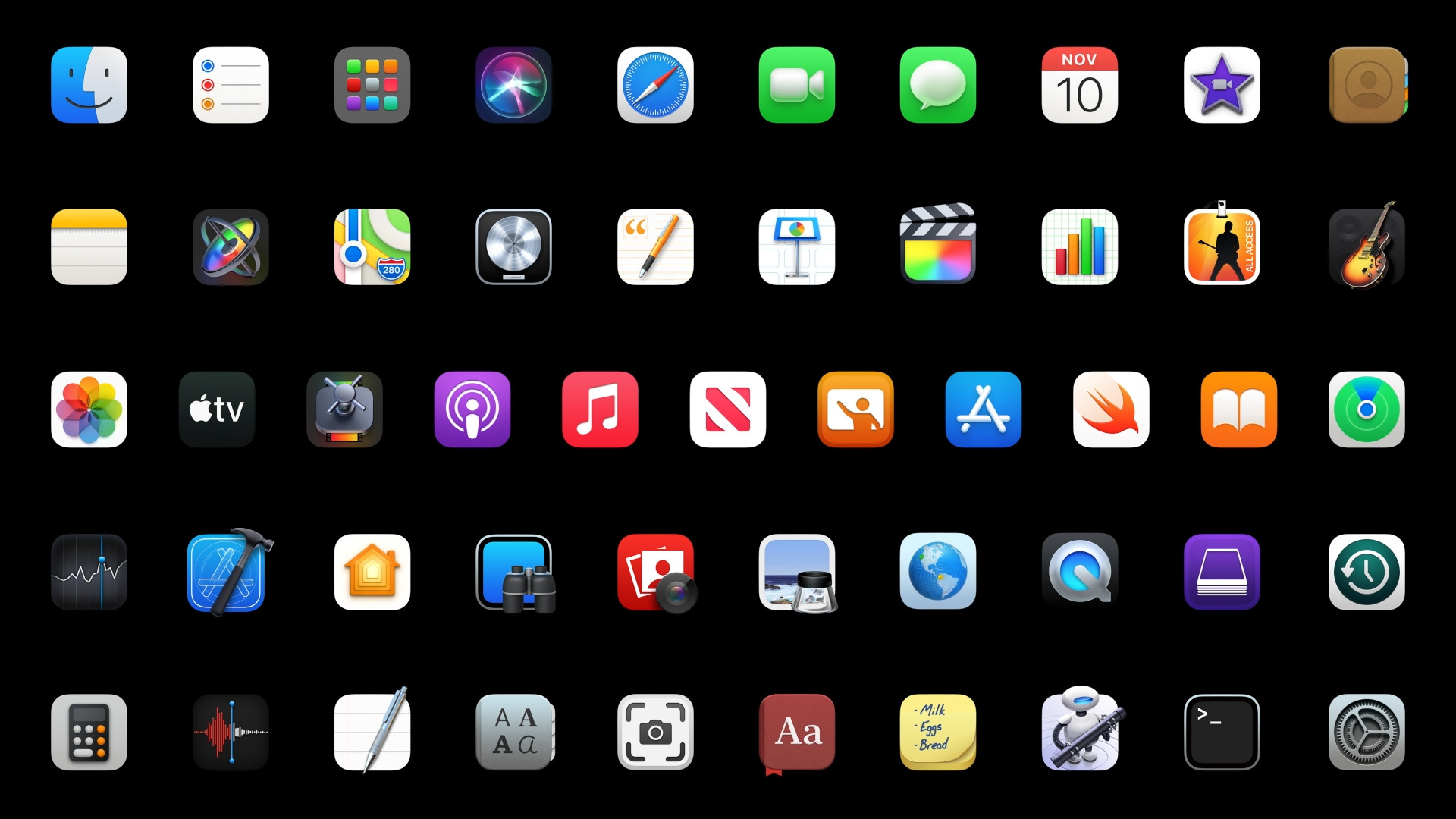 macos app icons grid