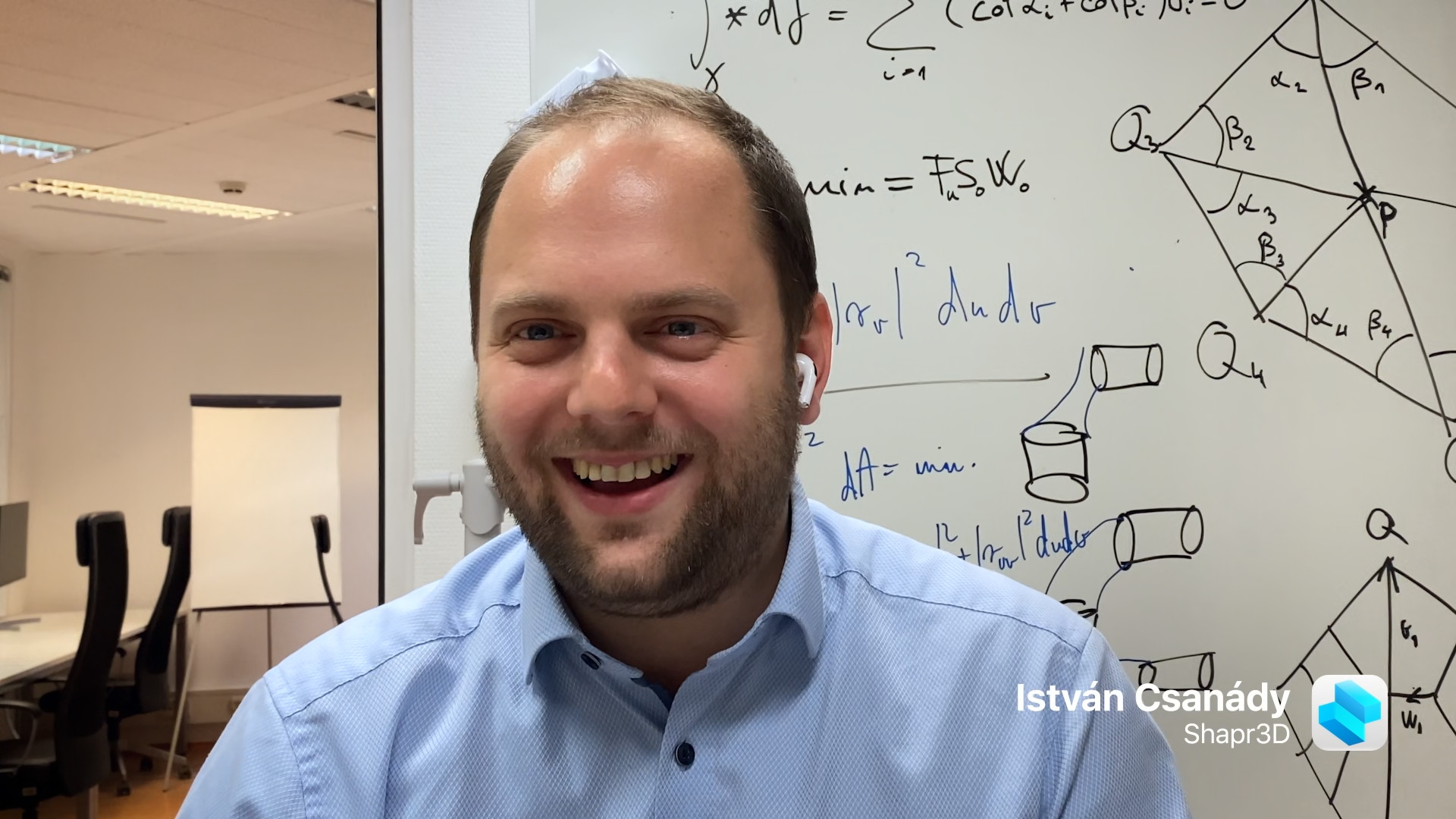man in office with whiteboard