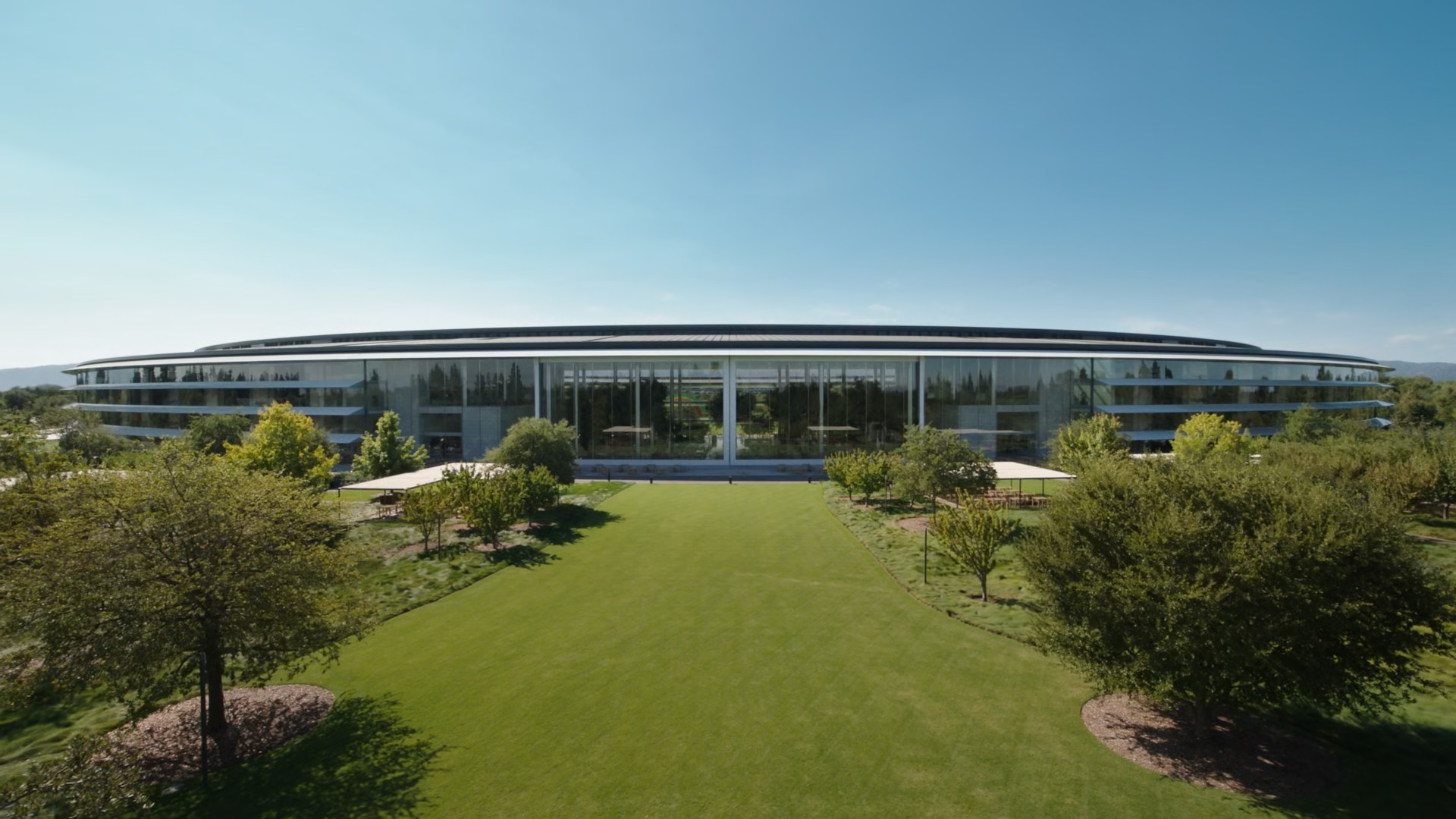 modern campus greenery