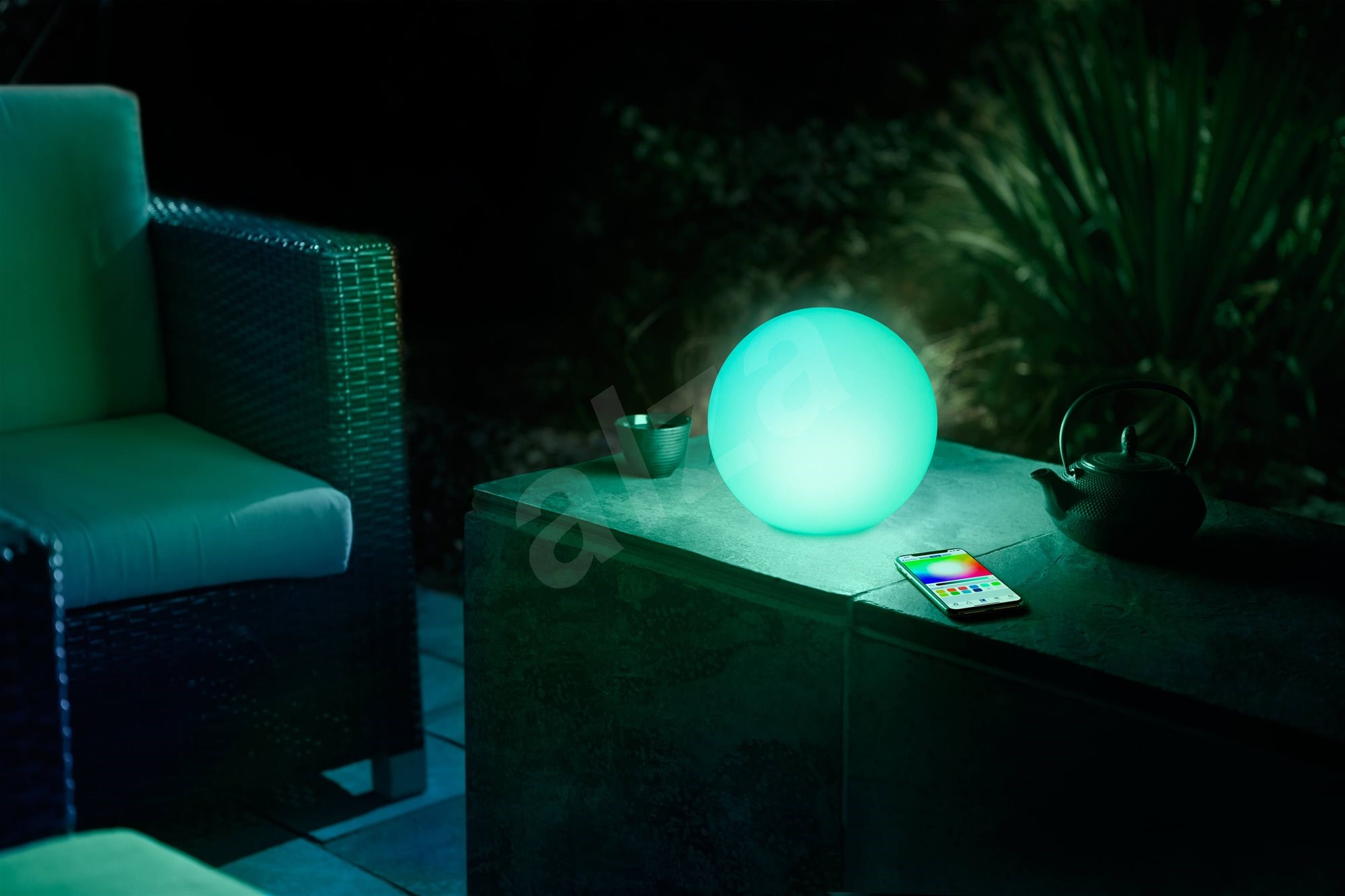patio glowing ball light