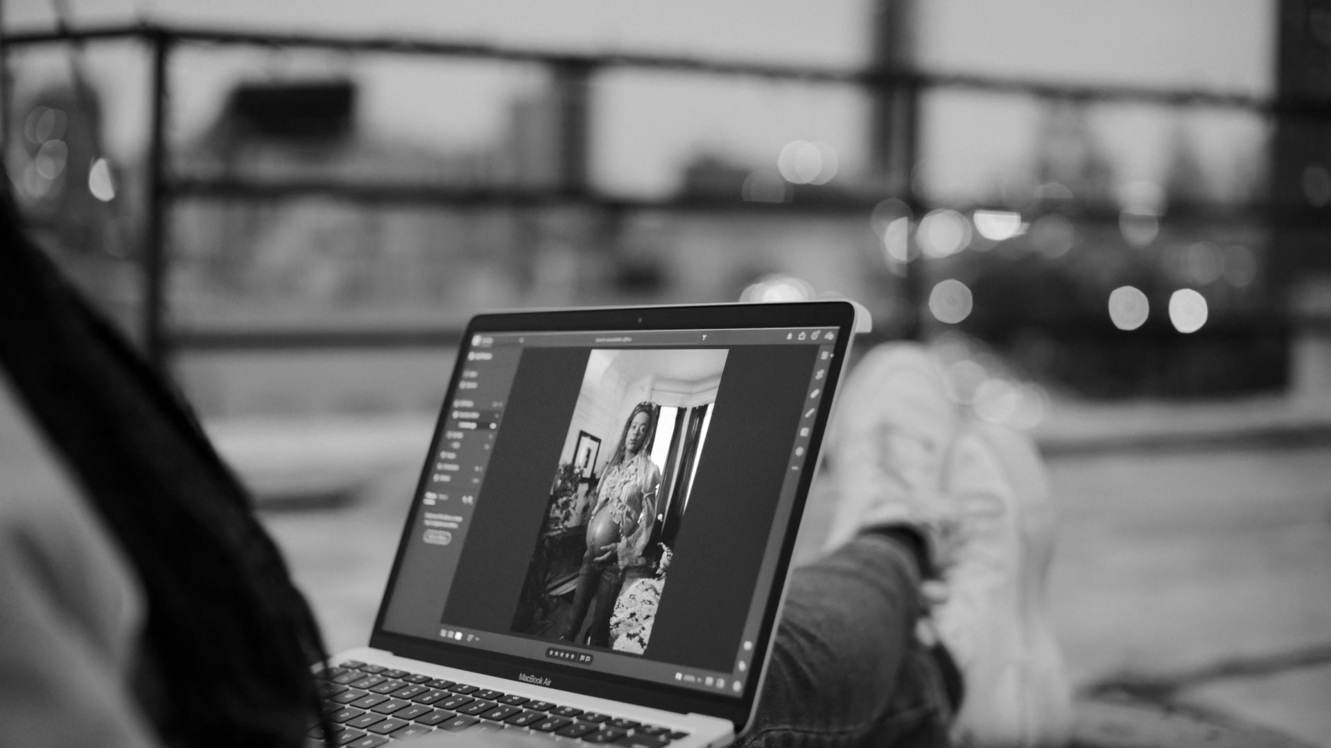 photo editing on laptop