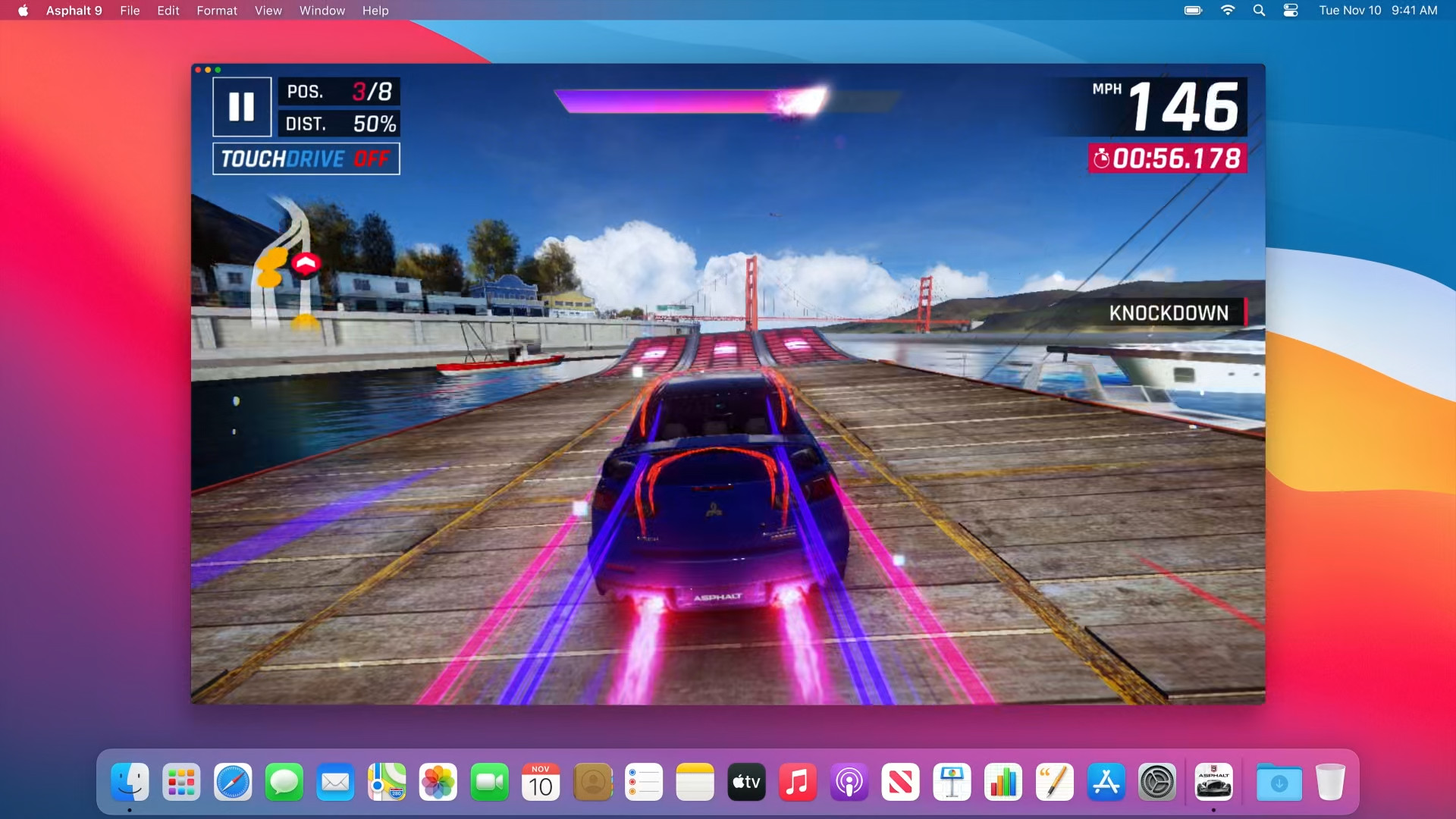 racing game on desktop