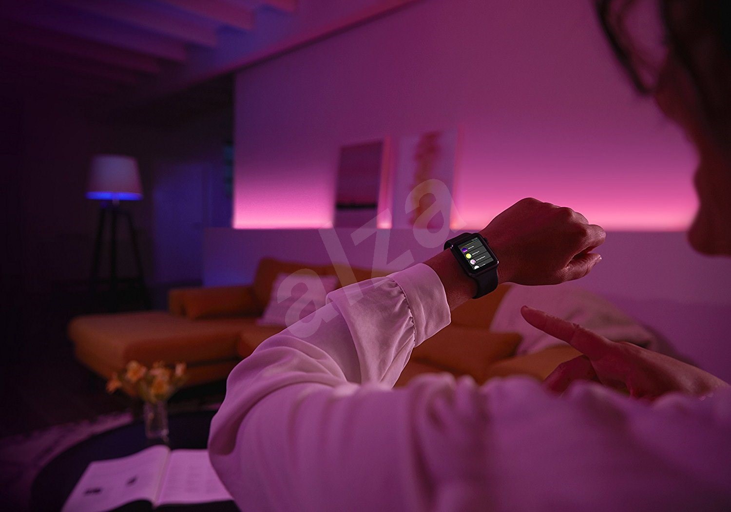 smartwatch controlling smart lights
