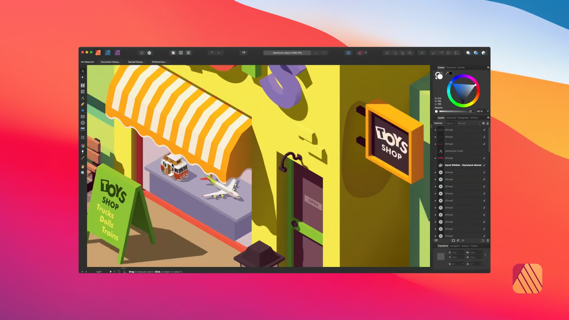 toy shop illustration