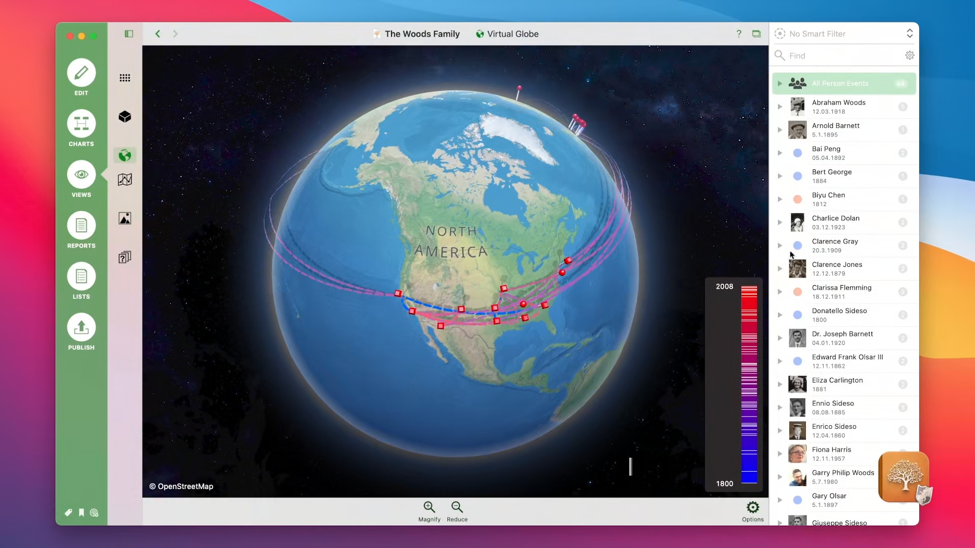 virtual globe interface