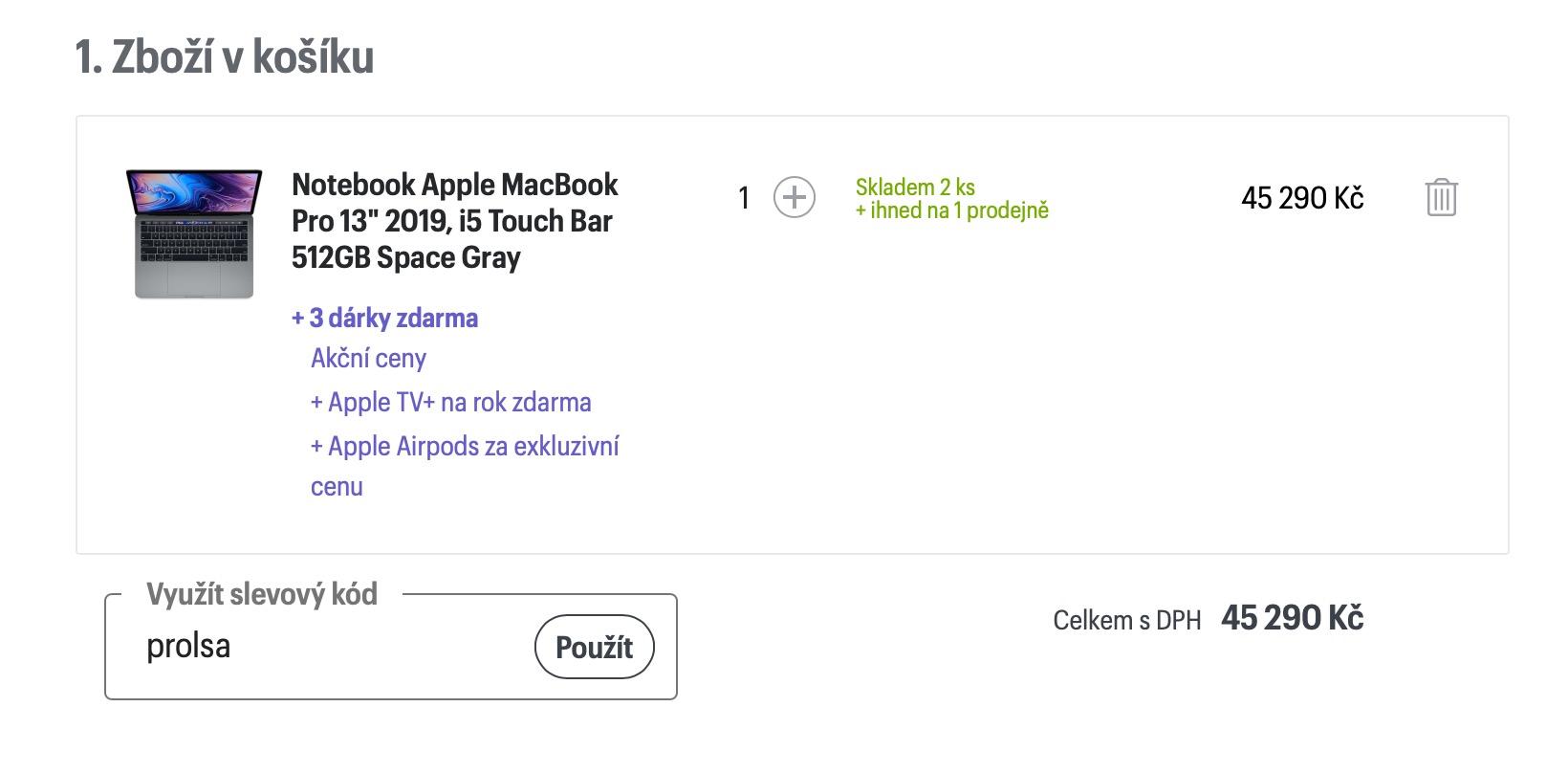 MacBook Pro - slevovy kod