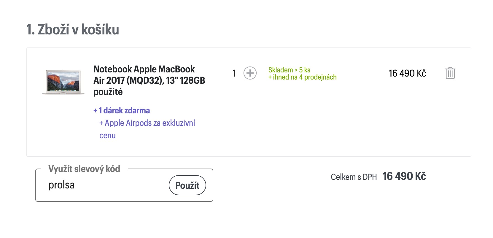 Slevovy kod - MacBook Air