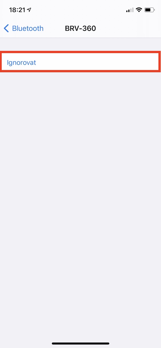 bluetooth_ignorovat_zarizeni_ios3 bluetooth ignorovat zařízení