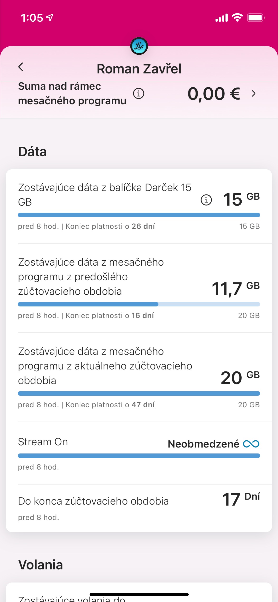 data usage details screen