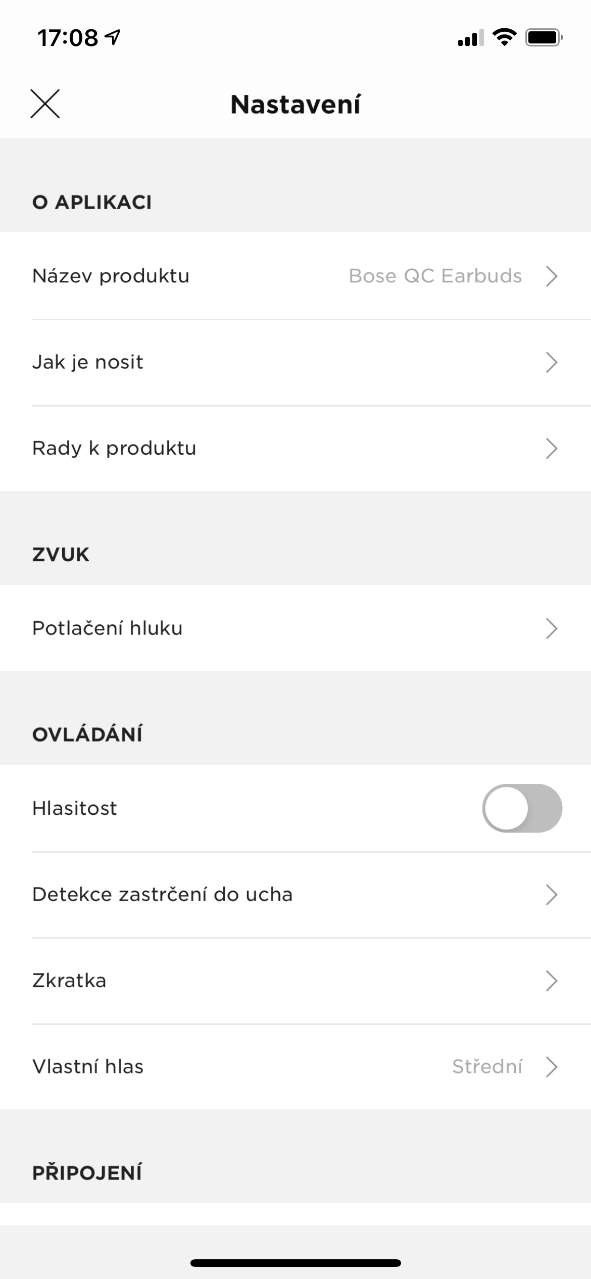 earbud detection settings