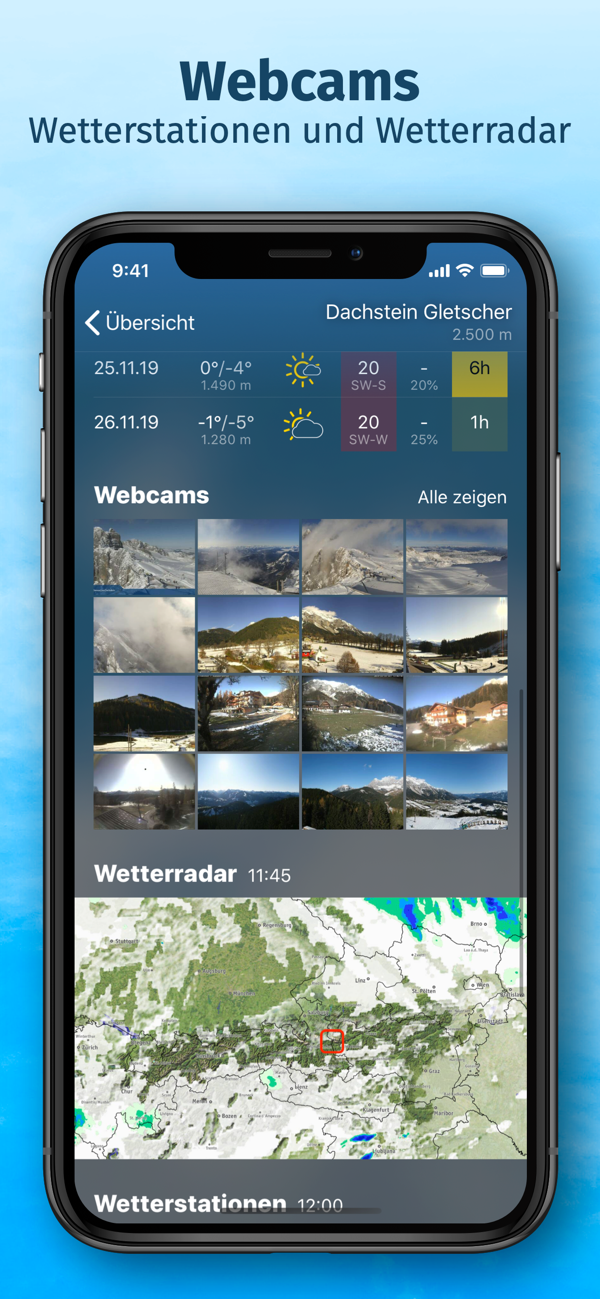webcams and weather radar app